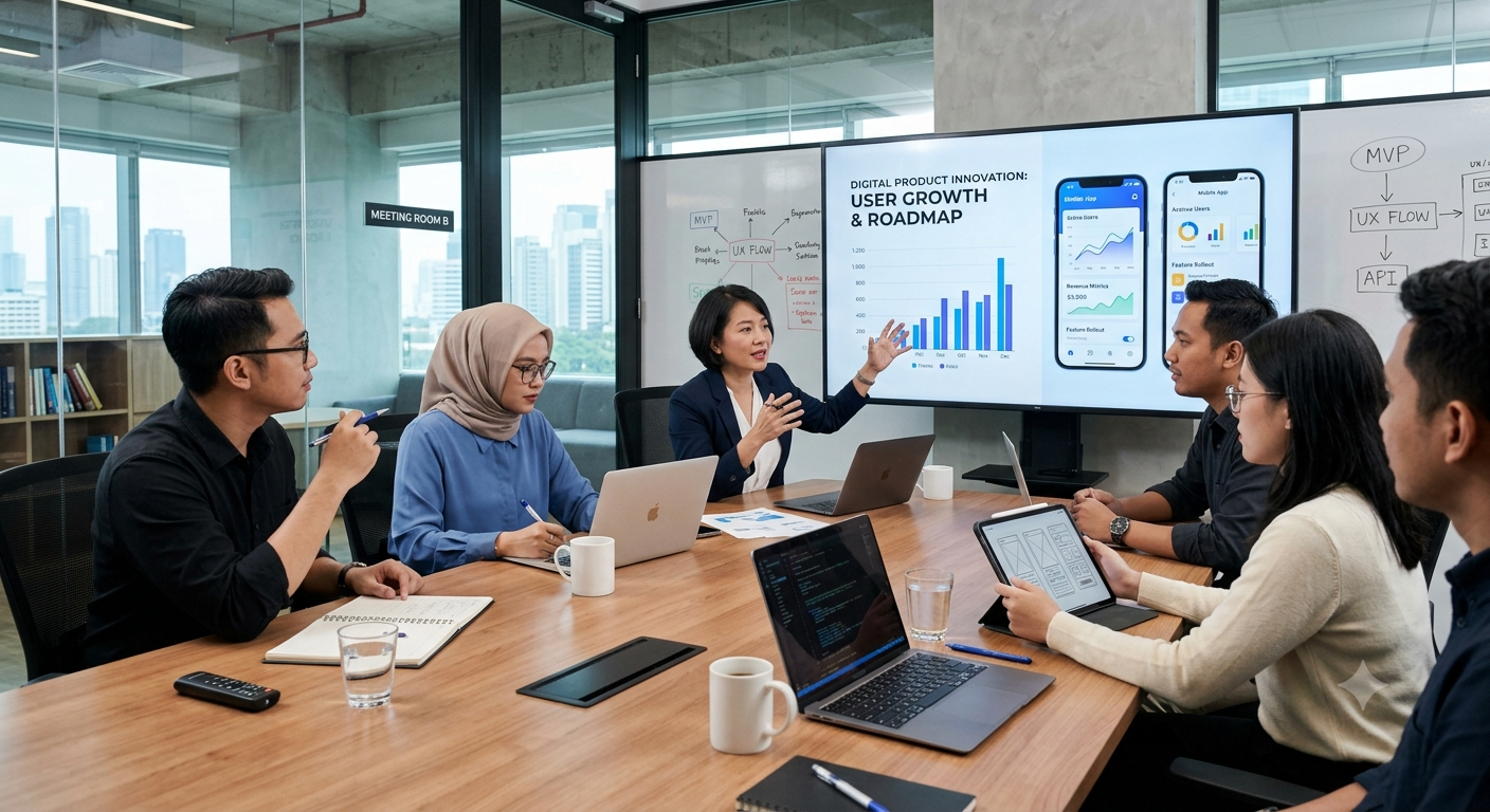 Visualisasi keamanan siber dan jaringan digital